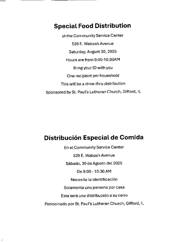 Special Food Distribution